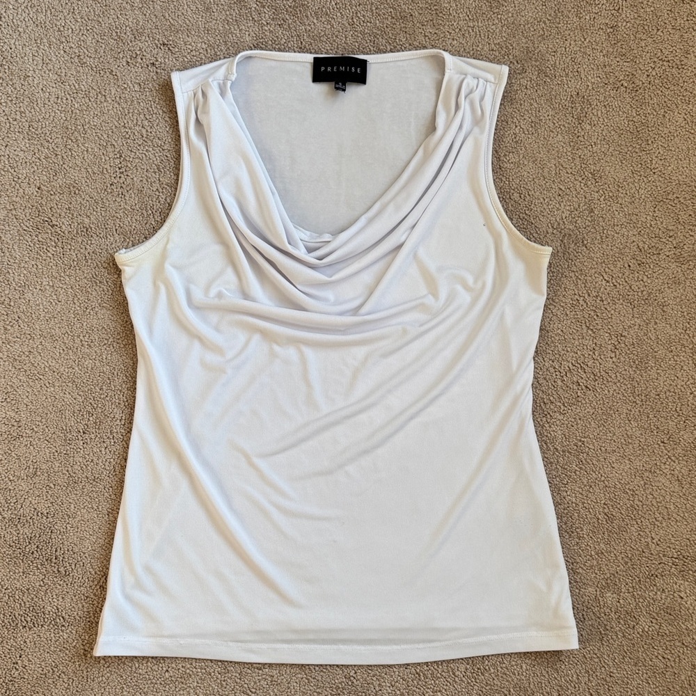 Ivory Sleeveless Women's Blouse - Picture 1 of 4